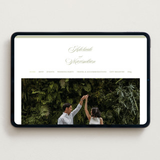 This is a olive wedding websites by Ellen Schlegelmilch called museo printing on digital paper in standard