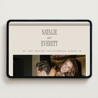 This is a noir wedding websites by Pixel and Hank called linea printing on digital paper in standard