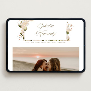 This is a pearl wedding websites by Leah Bisch called felicity printing on digital paper in standard