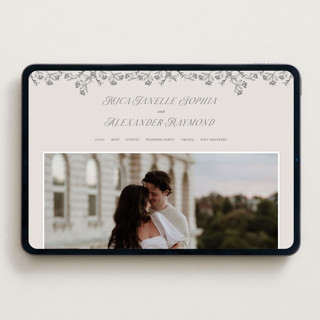 This is a stone wedding websites by Phrosné Barwood called etched floral printing on digital paper in standard
