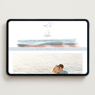 This is a beachy wedding websites by Pixel and Hank called waves printing on digital paper in standard