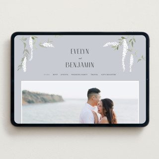 This is a nimbus wedding websites by Design Lotus called enchanted evening printing on digital paper in standard