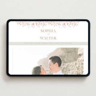 This is a cotton candy wedding websites by Phrosné Barwood called kosmos printing on digital paper in standard