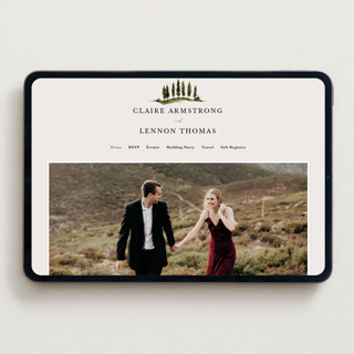 This is a creme wedding websites by Kate Ahn called tuscan hill printing on digital paper in standard