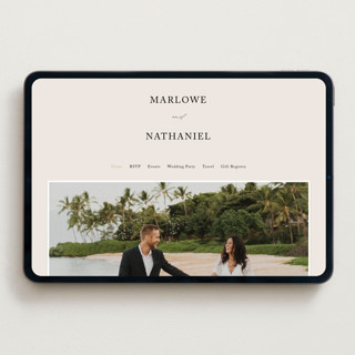 This is a linen wedding websites by Kelly Schmidt called astoria printing on digital paper in standard