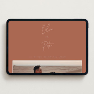This is a terracotta wedding websites by JoAnn Jinks called signed printing on digital paper in standard