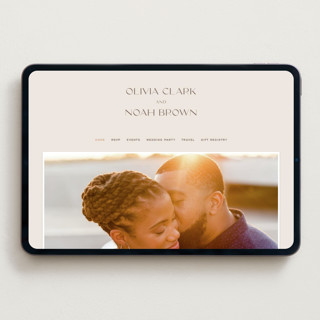 This is a blush wedding websites by Pixel and Hank called salted printing on digital paper in standard
