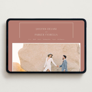 This is a dusty rose wedding websites by Stacey Meacham called warm affection printing on digital paper in standard