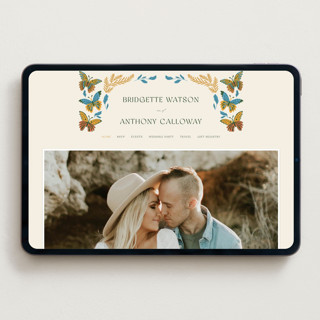 This is a sunset wedding websites by Jen Owens called flutter printing on digital paper in standard