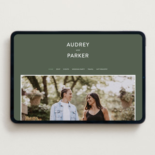 This is a forest wedding websites by Jackie Crawford called highlights printing on digital paper in standard