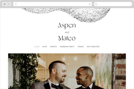 This is a ink wedding websites by Blustery August called forever printing on digital paper in standard