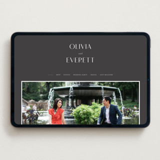 This is a granite wedding websites by Emily Betts called modern classic names printing on digital paper in standard