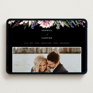 This is a midnight wedding websites by Susan Moyal called bold bouquet printing on digital paper in standard