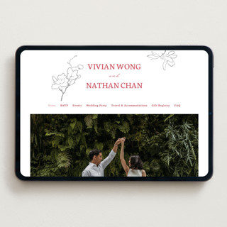 This is a poppy wedding websites by Deborah Chou called simply happy printing on digital paper in standard