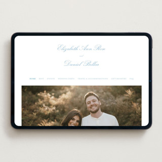This is a sky blue wedding websites by Baumbirdy called big day printing on digital paper in standard