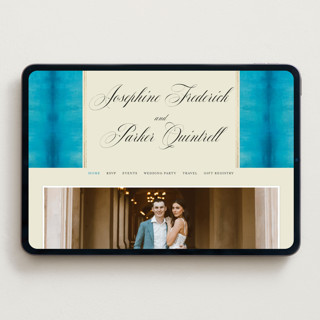 This is a marine wedding websites by Jackie Crawford called josephine printing on digital paper in standard