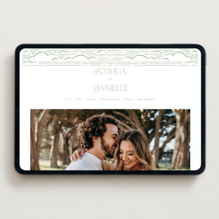 This is a mint wedding websites by Pink House Press called vineyard vows printing on digital paper in standard