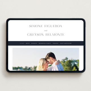 This is a soft black wedding websites by Hooray Creative called classic serif printing on digital paper in standard