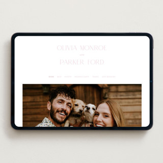 This is a classic pink wedding websites by Kristie Kern called monroe printing on digital paper in standard
