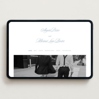 This is a provincial blue wedding websites by Creo Study called stately printing on digital paper in standard