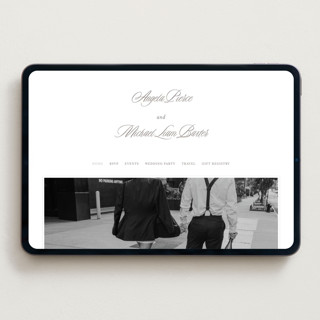 This is a graphite wedding websites by Creo Study called stately printing on digital paper in standard