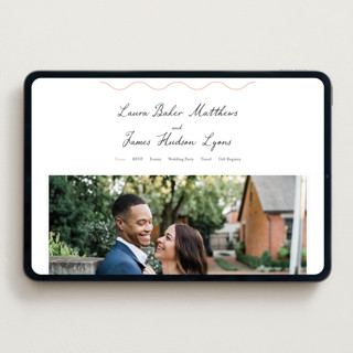 This is a peach wedding websites by Alston Foster called ocean love printing on digital paper in standard