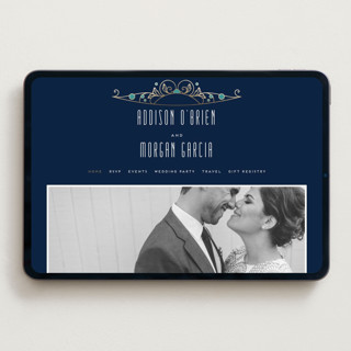 This is a gold wedding websites by GeekInk Design called ornate deco printing on digital paper in standard