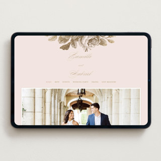 This is a petal wedding websites by Design Lotus called idyllic printing on digital paper in standard