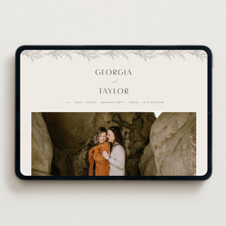 This is a eggshell wedding websites by Robert and Stella called etched frame printing on digital paper in standard