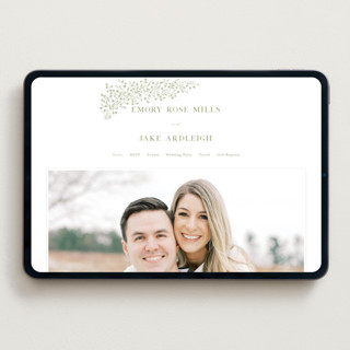 This is a leaf wedding websites by Kristie Kern called villa printing on digital paper in standard