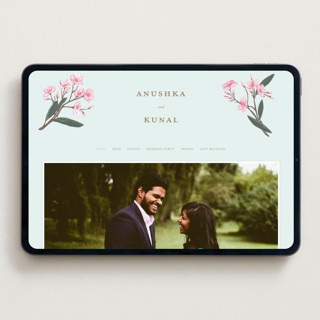 This is a mint wedding websites by Teju Reval called royal wedding printing on digital paper in standard