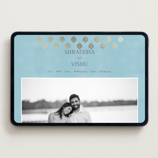 This is a celestial wedding websites by Deynaaz Daraei called shraddha printing on digital paper in standard