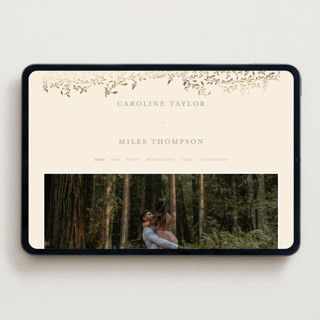 This is a sand wedding websites by Creo Study called leafy garland printing on digital paper in standard