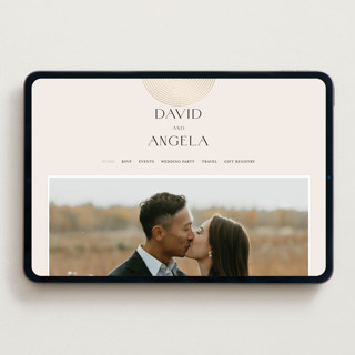 This is a latte wedding websites by Christie Garcia called modernist monogram printing on digital paper in standard