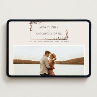 This is a almond wedding websites by Erin L. Wilson called trailing vines printing on digital paper in standard