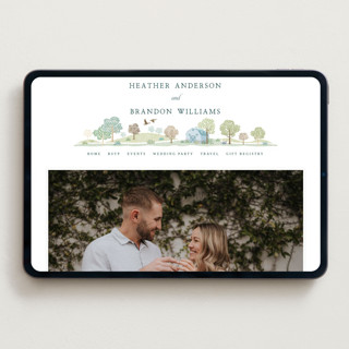 This is a meadow wedding websites by Paper Sun Studio called countryside printing on digital paper in standard