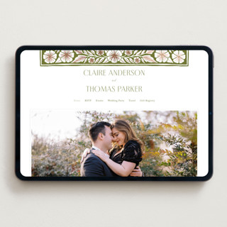 This is a avocado wedding websites by Katharine Watson called inlay frame printing on digital paper in standard