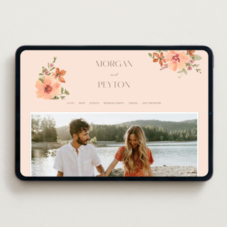 This is a copper wedding websites by Everett Paper Goods called jardin printing on digital paper in standard