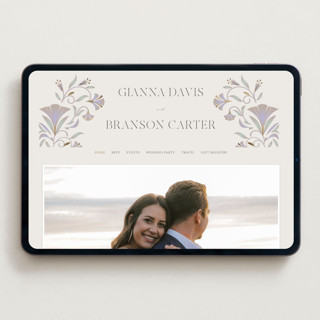 This is a vanilla wedding websites by Lori Wemple called deco nouveau printing on digital paper in standard