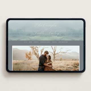 This is a storm wedding websites by Everett Paper Goods called hillside printing on digital paper in standard