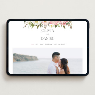 This is a peony wedding websites by Susan Moyal called timeless blooms printing on digital paper in standard