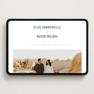 This is a granite wedding websites by Jackie Mangiolino called minimal monogram printing on digital paper in standard
