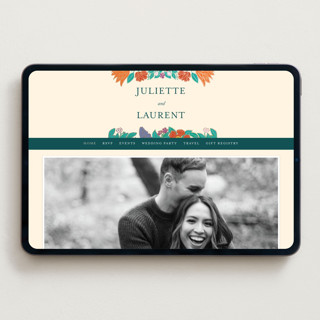 This is a jungle wedding websites by Simona Camp called tropical garden printing on digital paper in standard