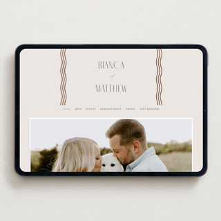 This is a bisque wedding websites by Kristie Kern called newberry printing on digital paper in standard
