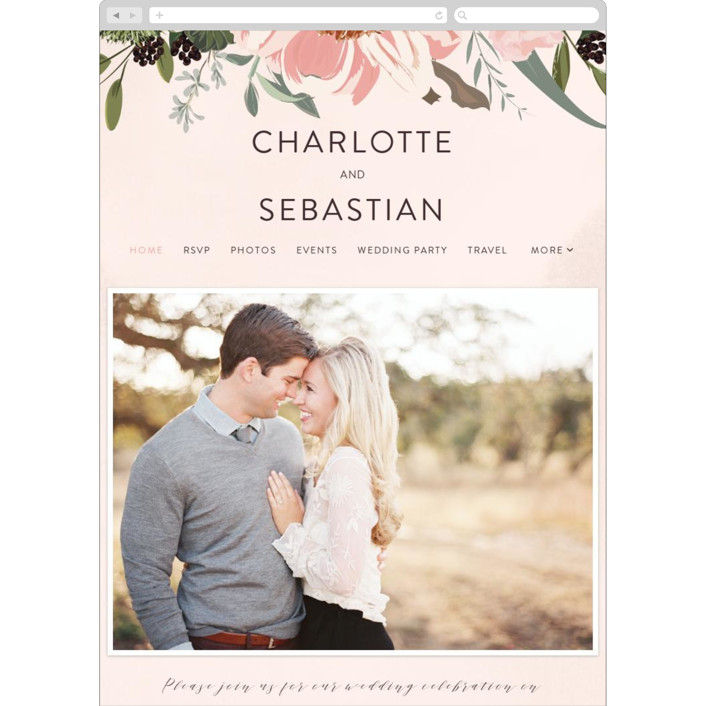 Desert Blooms Wedding site by Susan Moyal Minted
