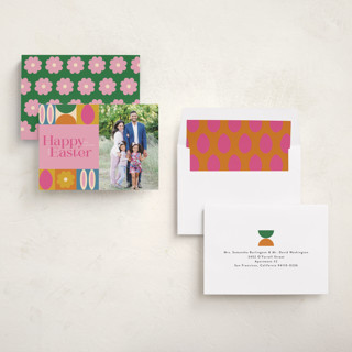 This is a bubblegum easter photo cards with standard by Morgan Kendall called mod easter printing on recycled smooth signature in standard