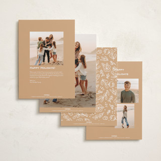 This is a yellow ochre easter photo cards with standard by Hooray Creative called casual script printing on recycled smooth signature in standard
