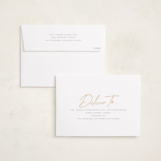 This is a yellow ochre easter photo cards with standard by Hooray Creative called casual script printing on recycled smooth signature in standard