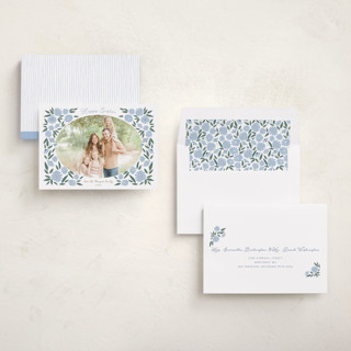 This is a provincial easter photo cards with standard by Jenna Holcomb called easter spring floral printing on recycled smooth signature in standard