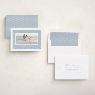 This is a chambray easter photo cards with standard by Lea Delaveris called woven ruffle printing on recycled smooth signature in standard